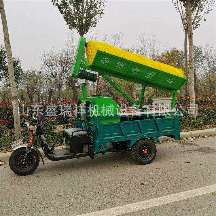 电动三轮汽油发电机围挡清洗车公路铁皮围墙清洗养护车墙面清扫车