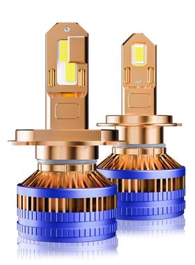 跨境汽车led灯解码h7大功率双铜管大灯2V24V通用h4工厂直供超亮