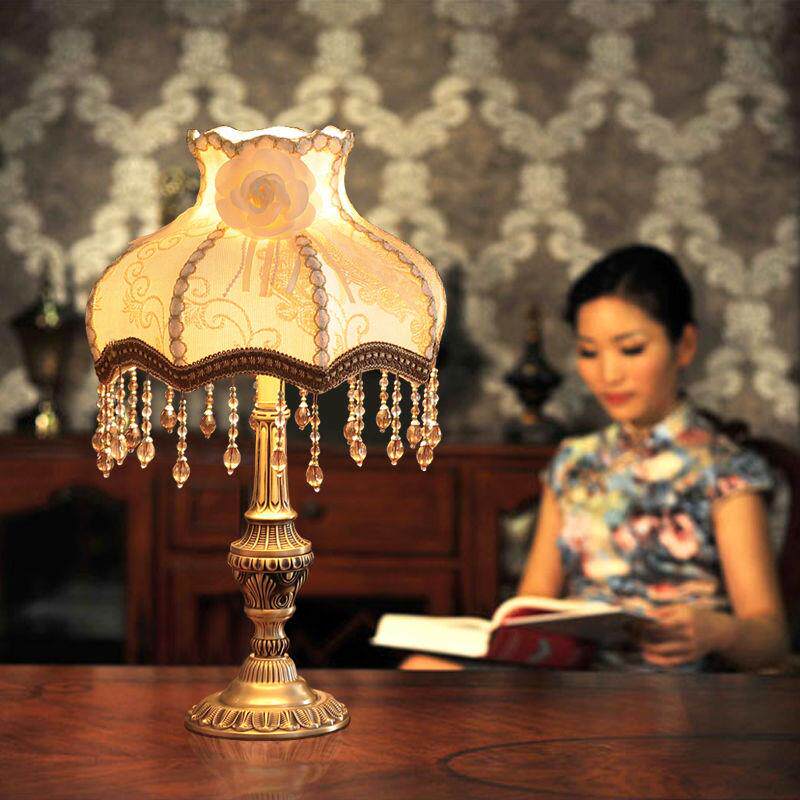 卧室美式复古宫廷陪嫁全铜高级插电式奢华创意床头欧式高档台灯