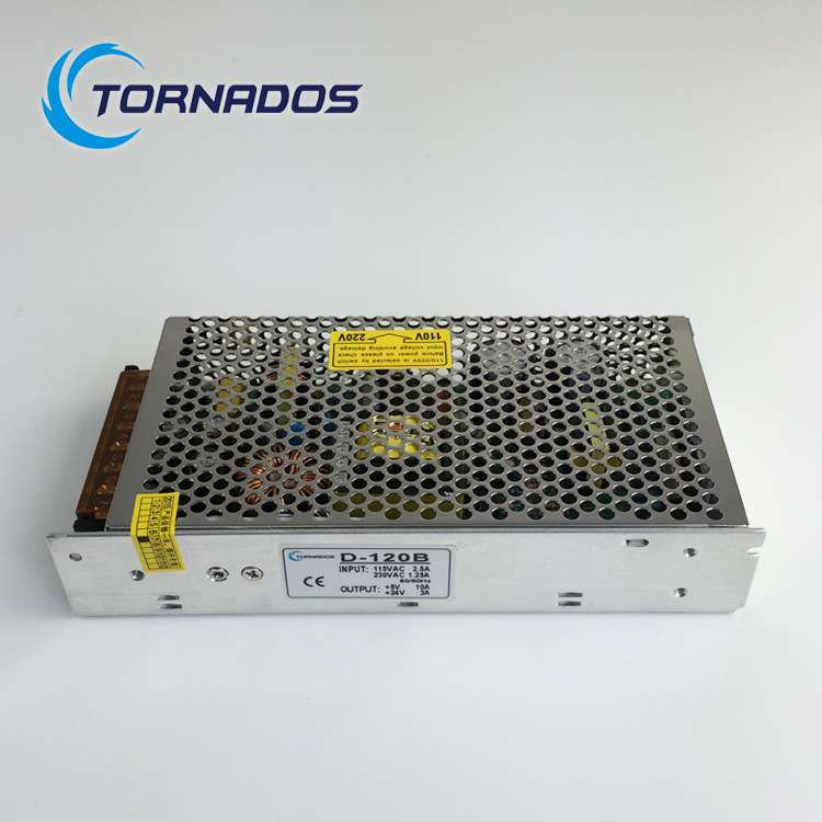 120W5V24V双路输出开关电源5V10A+24V3A双组直流工业电源D-120B