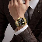 萨提亚瑞士劳力男士 水鬼系列高端商务全自动机械防水夜光经典 手表