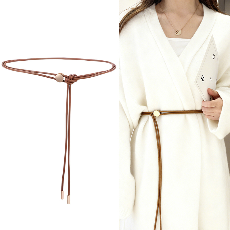 高品质收腰皮绳腰带百搭