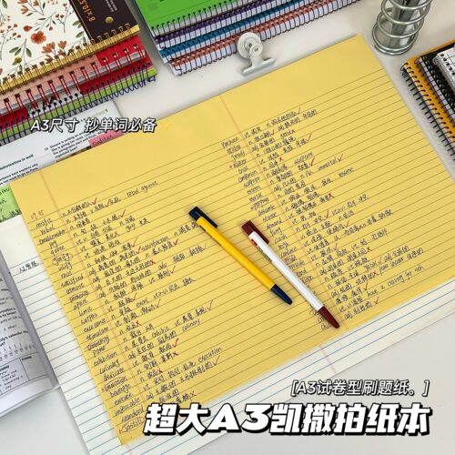 超大凯撒a3拍纸本初高中学生
