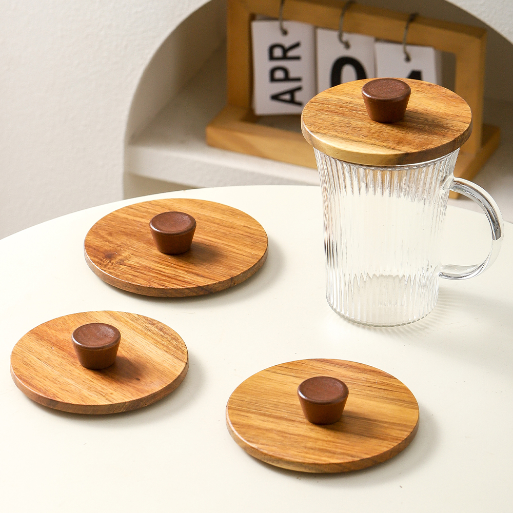 防霉相思木马克杯盖子通用配盖