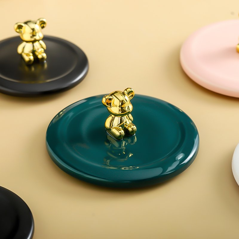 暴力熊陶瓷杯盖通用大口径防尘盖