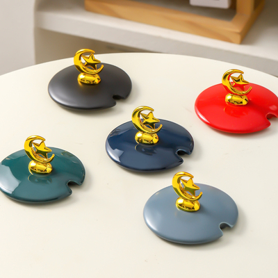 陶瓷杯盖通用带缺口玻璃茶杯盖子