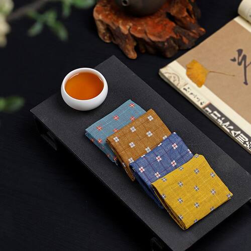 加厚功夫茶具配件茶巾禅意茶杯垫