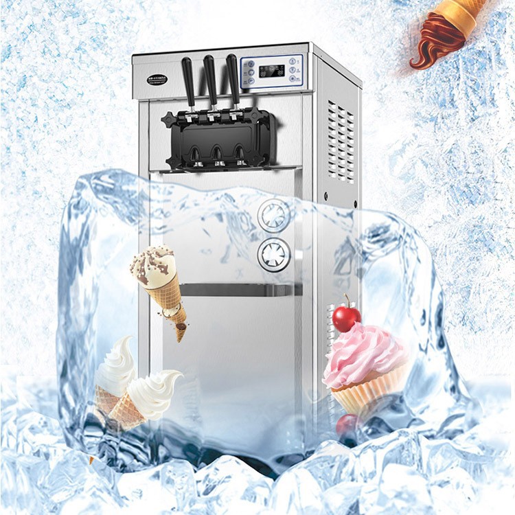 冰淇淋机商用全自动酸奶甜筒脆皮雪糕立式免清洗摆摊软冰激凌