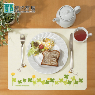 日本进口防滑餐垫吸附式 餐桌垫宝宝防水碗盘垫西餐垫桌子隔热垫