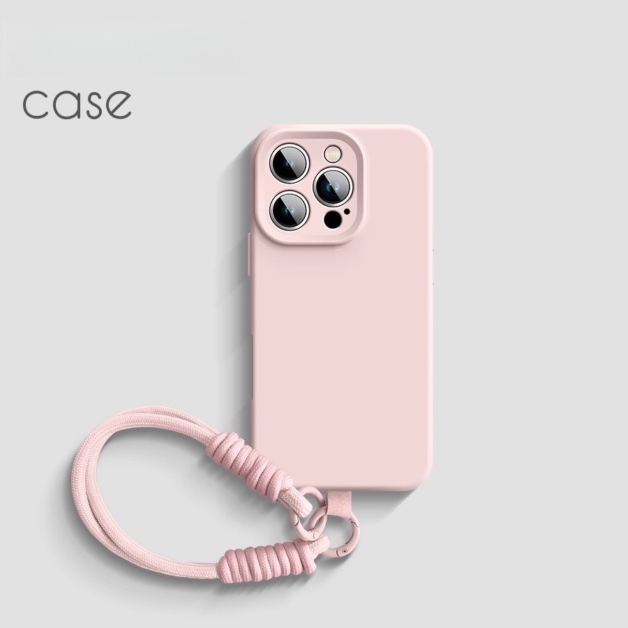 【巨软糯】适用苹果16pro手机壳iPhone15promax套新款液态硅胶15plus简约14pro情侣带挂绳13高级感简约男女纯