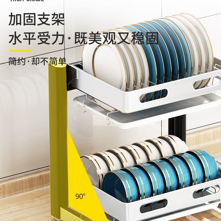 304不锈钢放碗架沥水架厨房置物架多功能晾碗筷收纳盒碗碟滤水架