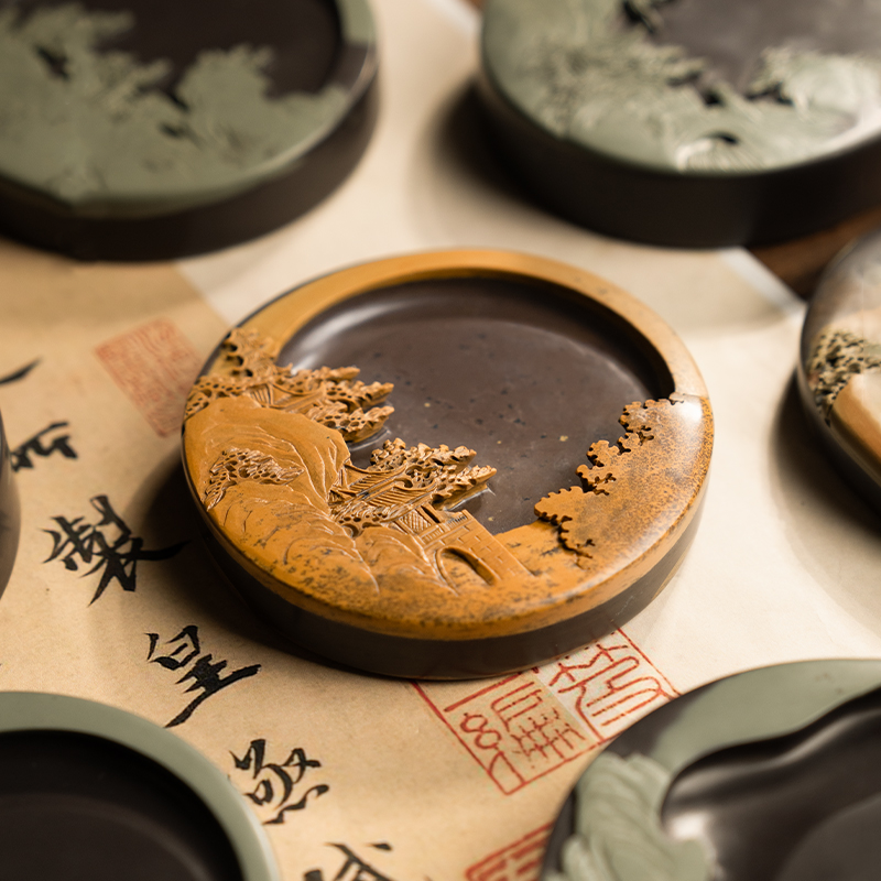 【孤品】砚台手作原石苴却砚