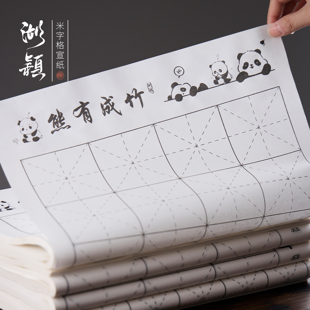 湖颖米字格宣纸初学者练字专用