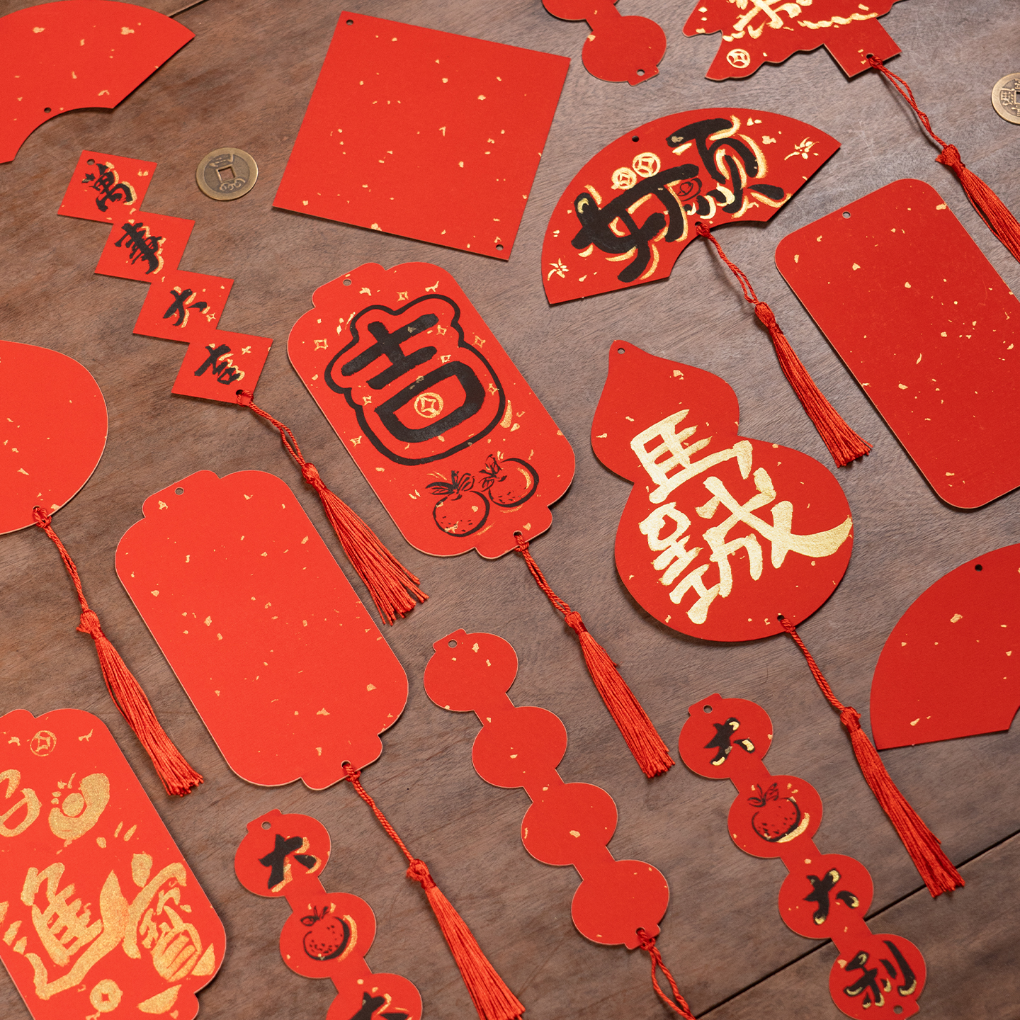 湖颖2026马年洒金小福卡挂件DIY