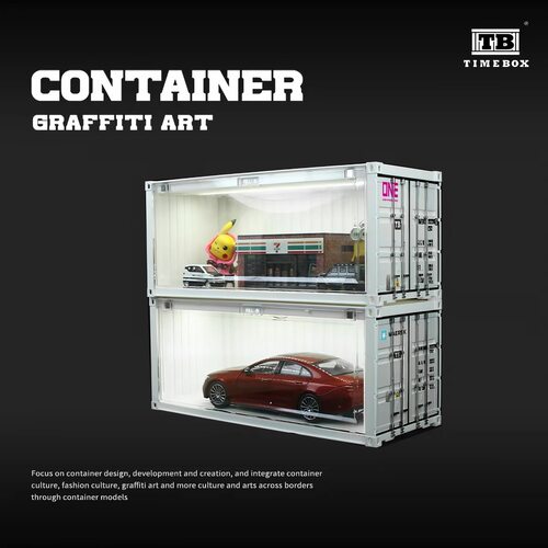 1:64集装箱场景模型微缩ONE MAERSK小汽车收纳盒防尘车模展示盒