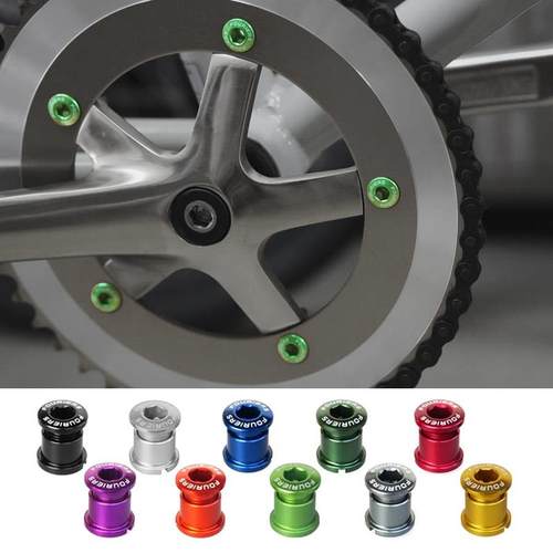 FOURIERS富律业公路自行车正负齿单盘双盘铝/钛合金盘钉牙盘螺丝