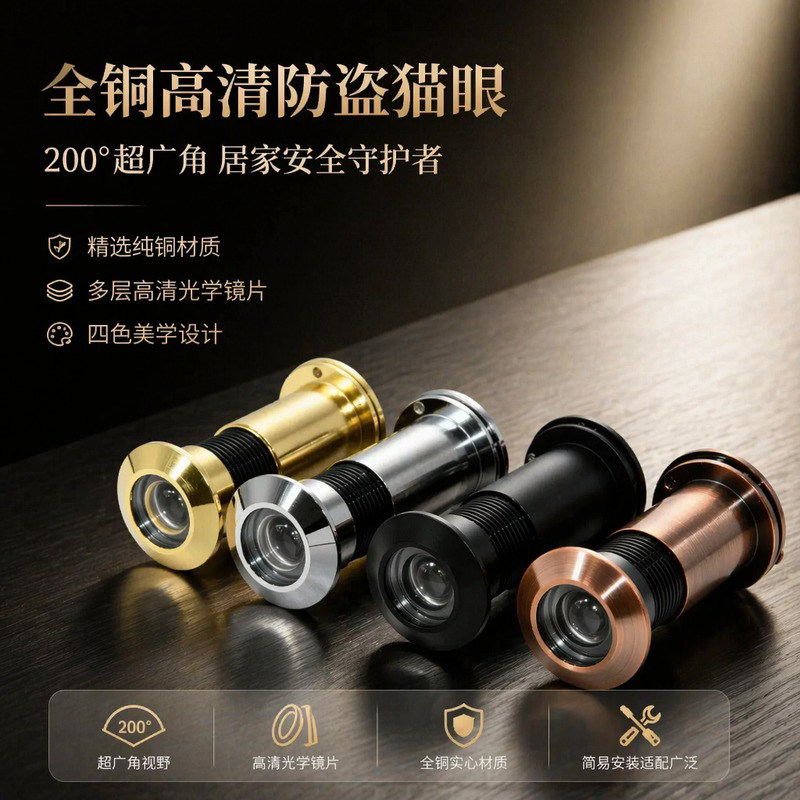 防盗门猫眼门镜通用堵孔入户家用摄像头高清监控门眼神器门上门铃图片