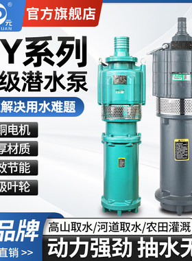 上海上元小老鼠多级潜水泵家用高扬程大流量抽水泵矿用油浸泵380V