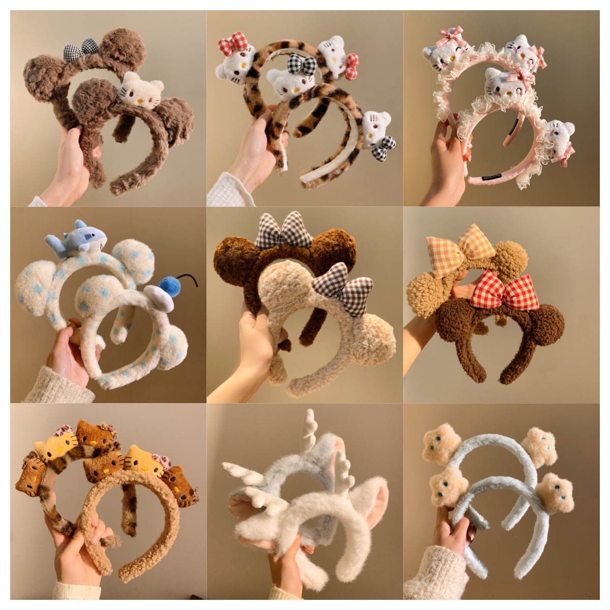 可爱洗脸专用发箍女2025新款卡通头饰束发带头箍毛绒发夹礼物