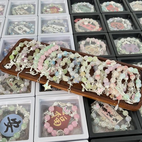 爆款手链KT猫HelloKitty抖音同款手链情侣diy手工串珠送闺蜜女友