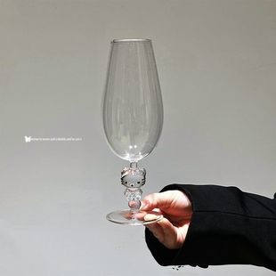 原创kt猫红酒杯高颜值卡通气泡酒杯创意女生生日礼物精致香槟杯