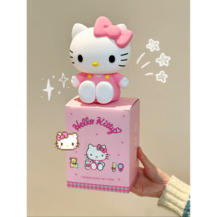 kt猫可爱小夜灯卧室睡眠床头摆件实用生日礼物台灯伴睡儿童拍拍灯