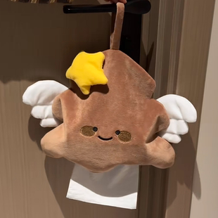 创意大便纸巾袋悬挂式家用宿舍浴室车载纸巾袋客厅可爱布艺纸巾盒