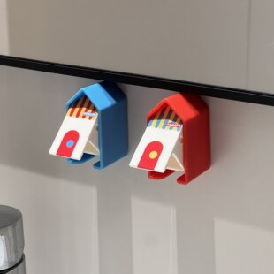 小房子防尘牙刷置物架家用洗漱台卫生间壁挂式电动牙刷便捷保护套