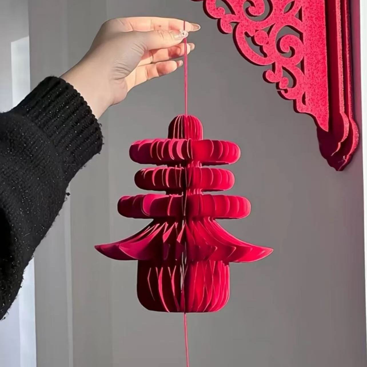 2026新年装饰品春字灯笼挂件马年元宵户外门口氛围布置春字挂件