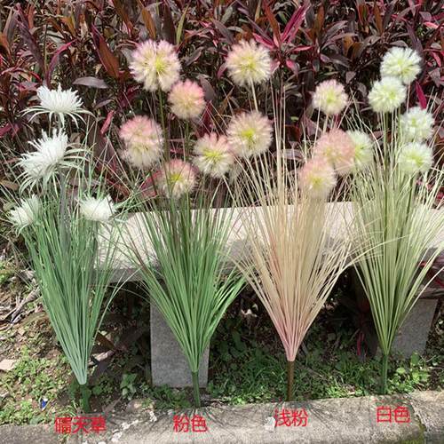 仿真洋葱草仿真芦苇草仿真花狗尾巴草客厅假草假花大束晴天草