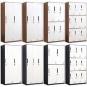 杭州钢制套色更衣柜铁皮员工存包柜带锁加厚咖色灰色储物柜多门柜