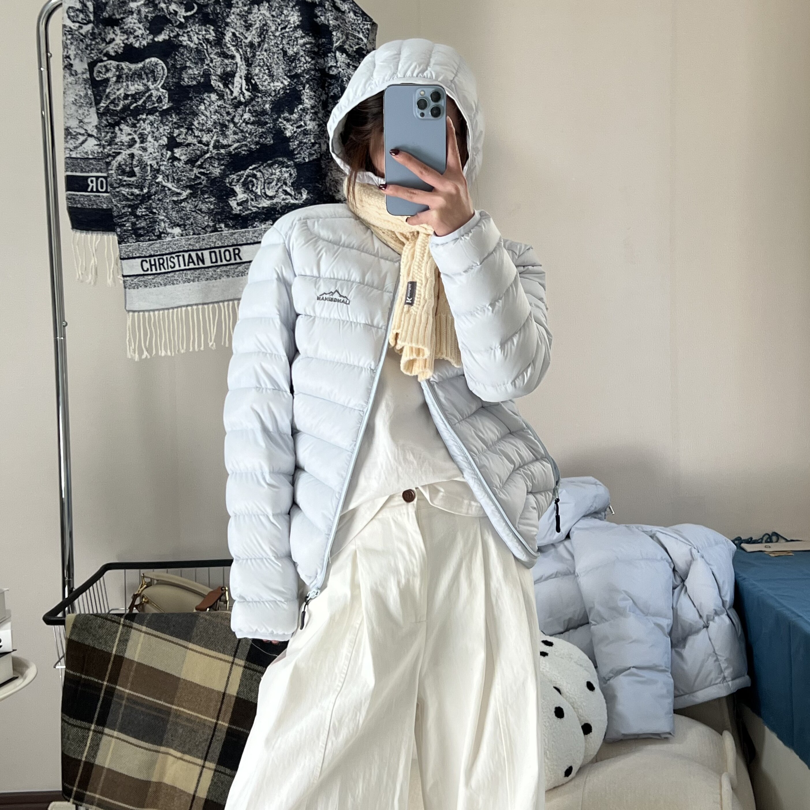 95%白鸭绒排骨羽绒服女短款宽松轻量无胆轻薄保暖情侣秋冬外套