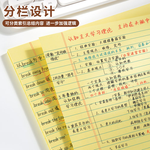 思进A3加厚横线可撕活页草稿纸