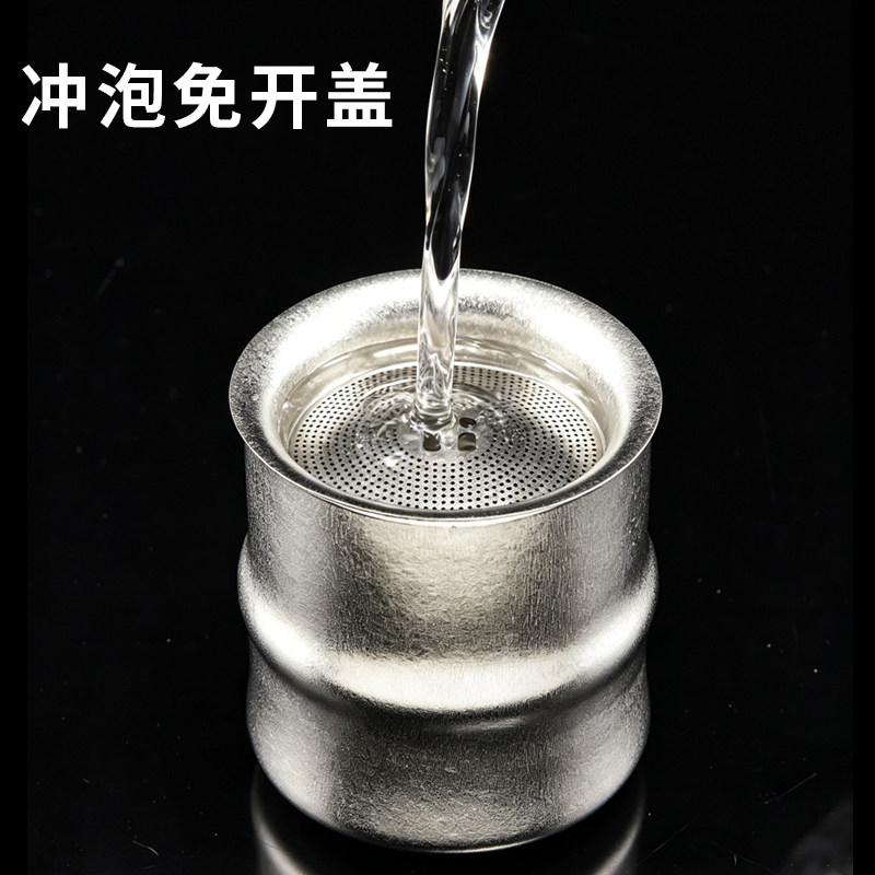 纯钛旅行茶具便携泡茶器茶水分离快客杯随身户外露营喝茶神器高端