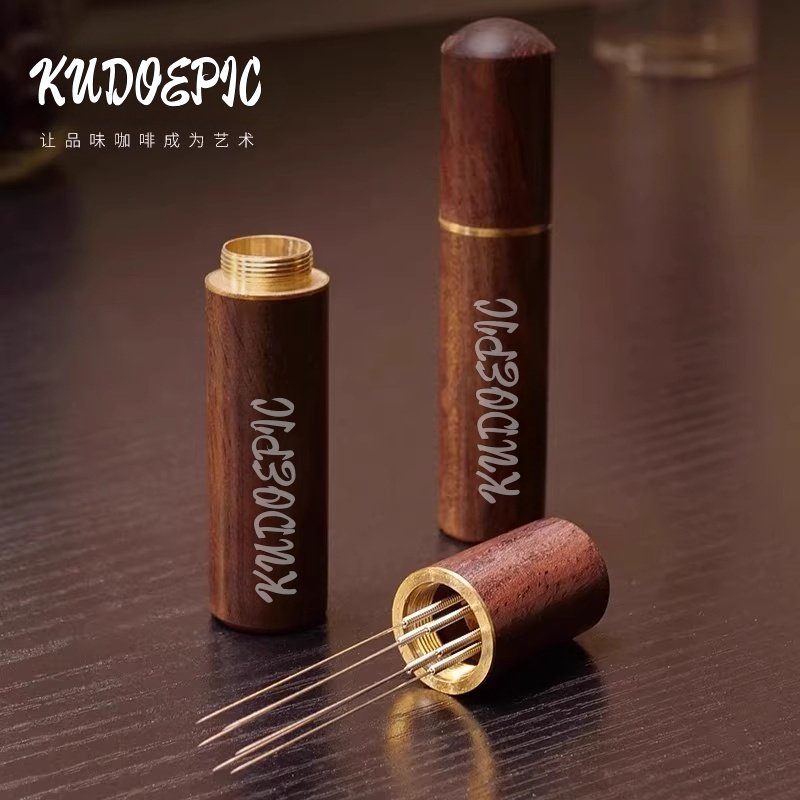 美式咖啡布粉针不锈钢咖啡松粉搅拌结块打散器实木带收纳散粉针,餐饮具,配套器具,淘宝优惠券,粉丝福利购,淘宝优惠卷