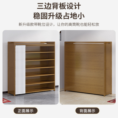 多层简易鞋架家用门口防尘楼道外室外过道电梯口入户鞋柜遮挡帘布