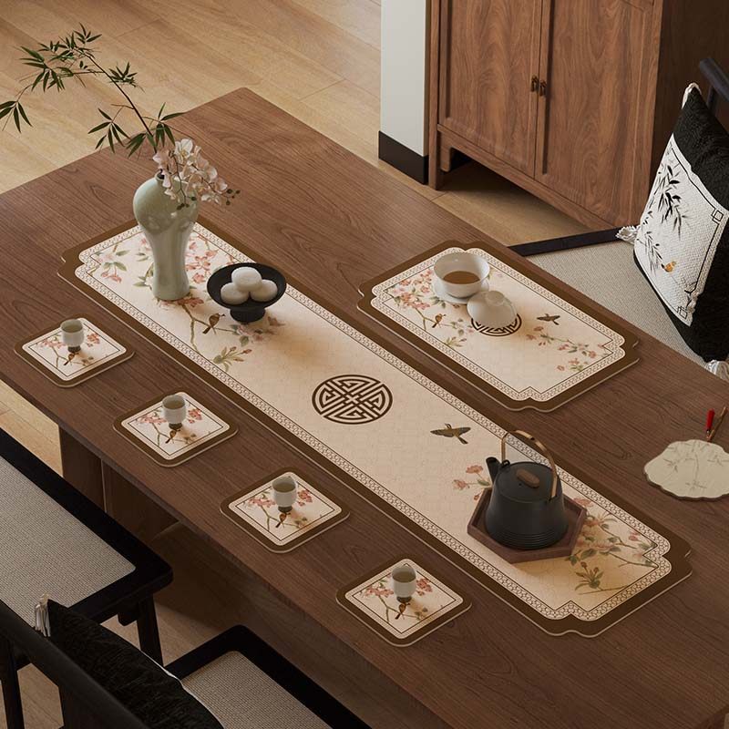 锦棠春中式国风茶席茶室喝茶长条吸水垫桌垫茶具杯垫茶台沥水垫,居家布艺,茶席,淘宝优惠券,粉丝福利购,淘宝优惠卷