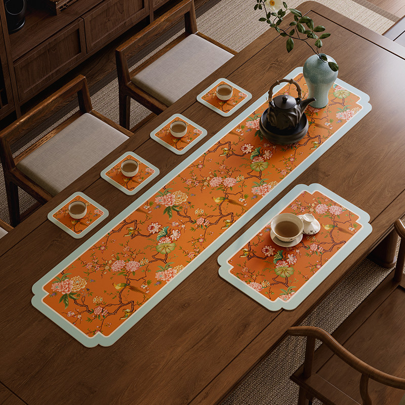 栖鸟园中式茶席吸水台面垫沥水垫杯垫硅藻泥防滑长条盖布茶室桌布,居家布艺,茶席,淘宝优惠券,粉丝福利购,淘宝优惠卷