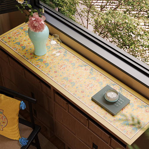 丹青物语新中式皮革边柜垫