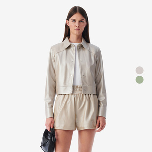 IRO NIGHT 2026年夏季羊皮皮衣长袖短款亮皮外套WM07KENAN24S