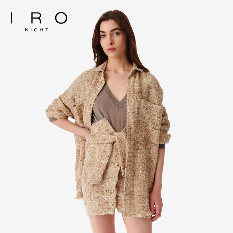 粗花呢衬衣IRO早秋法式宽松