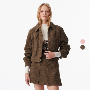 IRO NIGHT 2025年冬季短款长袖肌理感夹克外套WP07SIARA25S