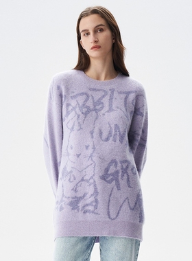 IRO NIGHT 2025年冬季花卉针织衫圆领毛衣IWF341M01000