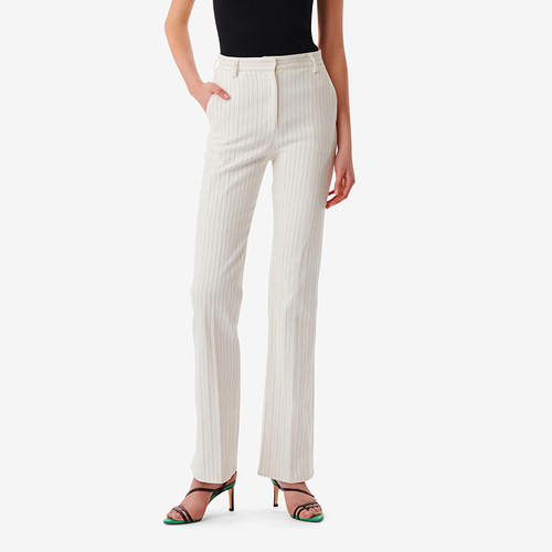 IRO Night 2025年夏季高腰条纹修身直筒休闲裤WM23ESTELLA23S