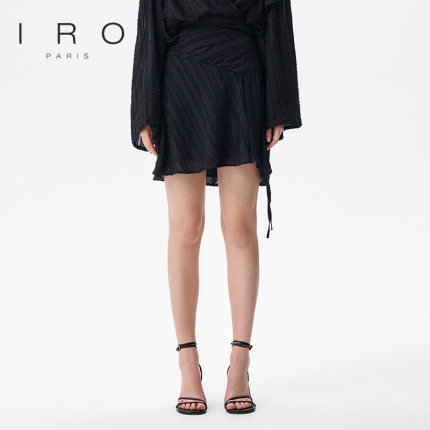 IRO Night 2025春季不规则荷叶边A字型短款半身裙WM31NAYELI23S