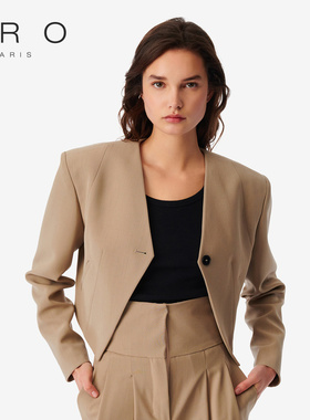 【童瑶贺聪同款】IRO NIGHT 2025春季直筒V领西装外套WP07URSA23S