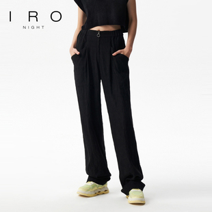 IRO NIGHT 2025年冬季莫代尔绑带长裤垂坠感裤子WM23ISIDORE23W