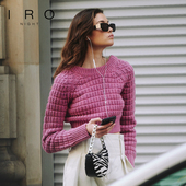 NIGHT 2026春季 年绵羊毛毛衣短款 IRO 收腰慵懒针织衫 WM12LONAS23W