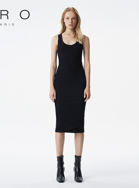 IRO NIGHT 2025年春季绵羊毛中长款紧身背心连衣裙WM33JANKO22W