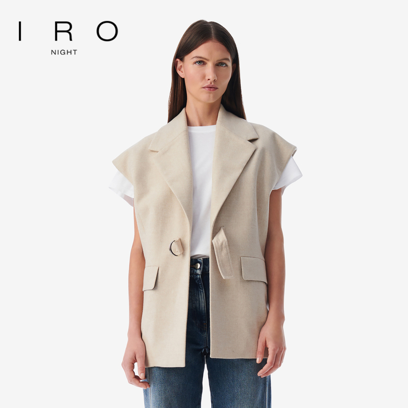 绵羊毛IRO法式系带马甲职场
